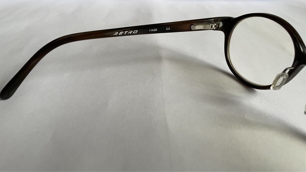oprawki okularowe Retro r1426 brązowe plastikowe do korekcji