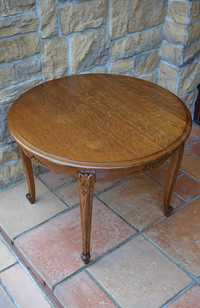 Stolik okrągły drewniany ława dębowy stylowy