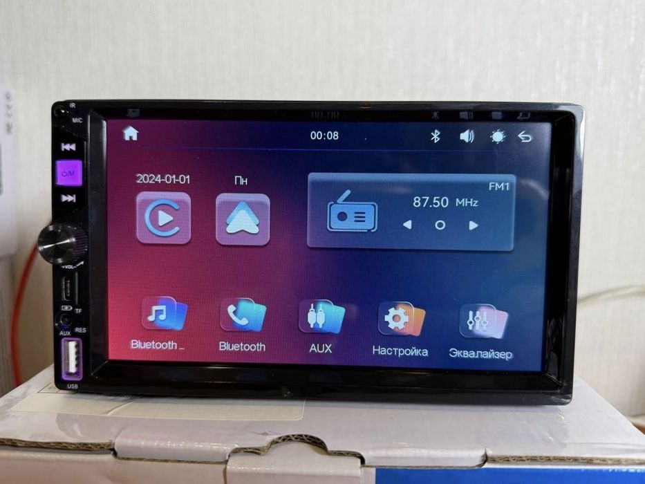Автомагнитола 7"Carplay/Android Auto+Камера Заднего Вида+Кнопки на Рул