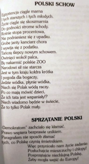 Fraszki i wiersze satyryczne.