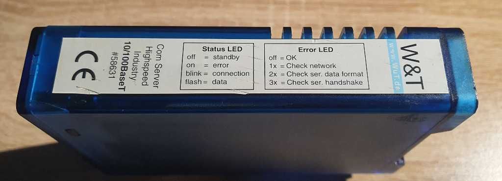 Przemysłowej klasy serwer portu W&T 58631 COM
