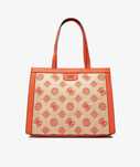 Torebka Shopper Guess Katey Pomarańczowy Beżowy