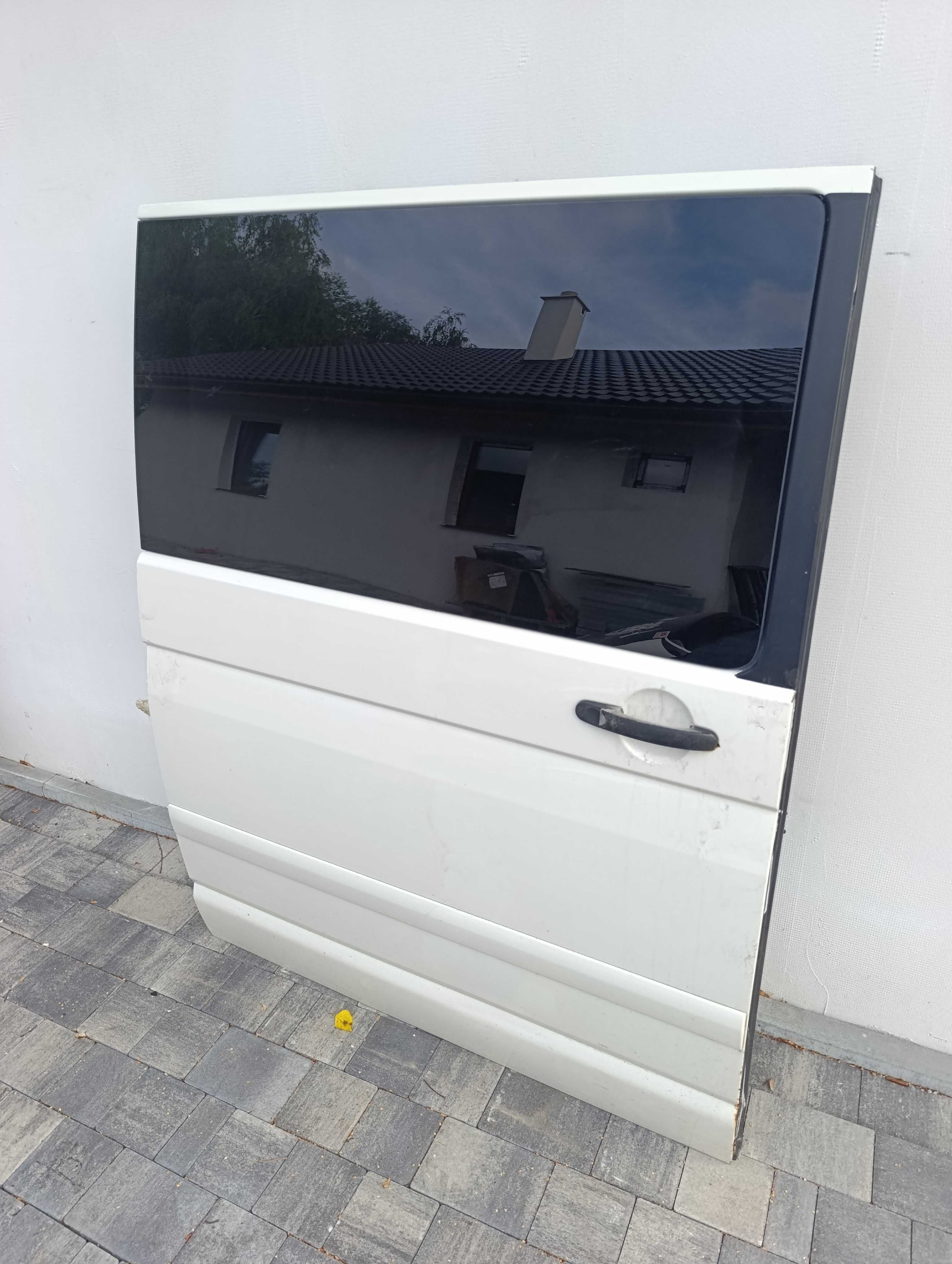 Drzwi przesuwne prawe VW T5 T5 lift białe z szybą