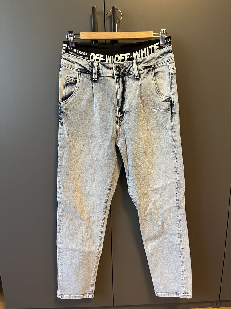 Off-White jeany jasnoniebieskie