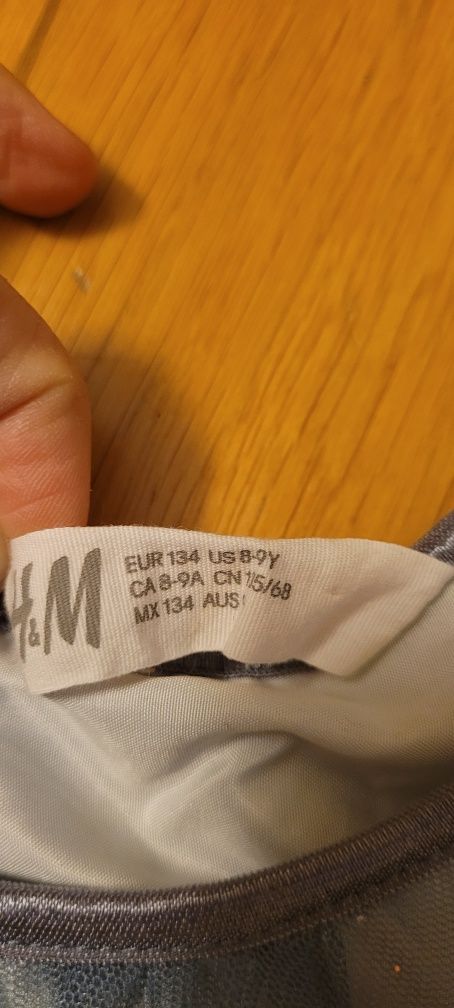 Sukieneczka tiul atłas saenki H&M 134cm stan ideal elegancka 2warsty