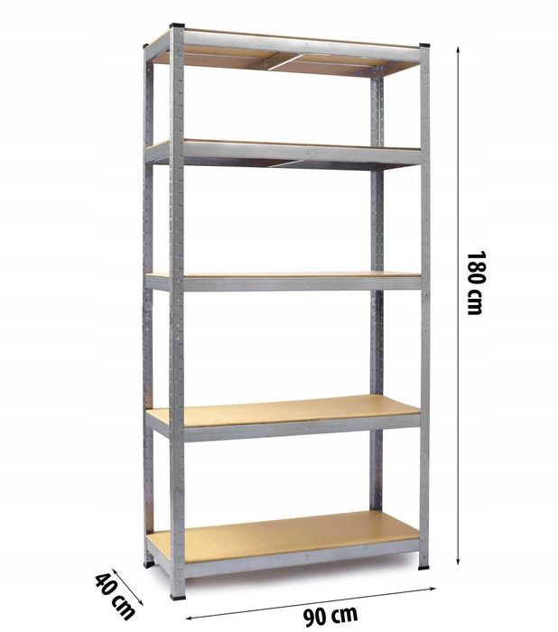 KUP 2 a 3ci -50%|SOLIDNY Regał Magazynowy 2w1 180x90x40cm