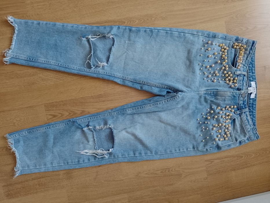 Jeansy z perłami Viva Couture S