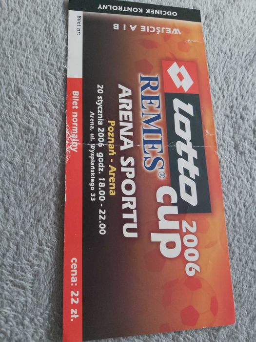 Archiwalny bilet na Remes Cup