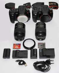 Sony Alpha A350 + A300 + 3 lentes + extras