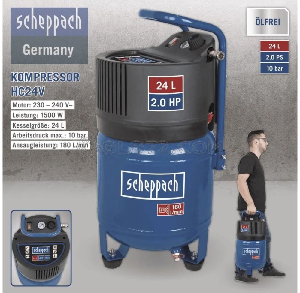 Вертикальний компресор SCHEPPACH HC24V 24L