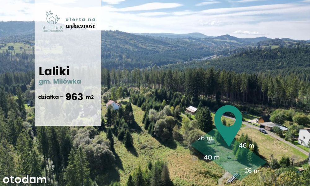 Działka w Beskidach z super dojazdem + media