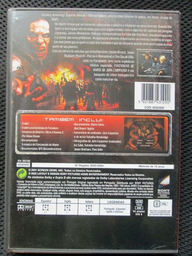 DVD - Fantasmas de Marte, John Carpenter