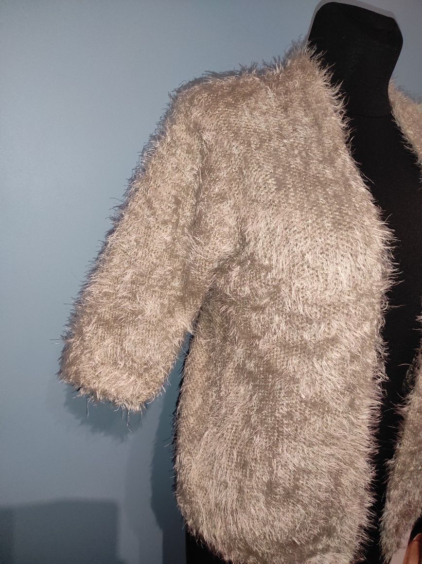 Sweter, narzutka włoska alpaka rozpinana, S, 36, nowa
