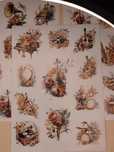 33 autocolantes, instrumentos musicais e magia das flores, scrapbookin