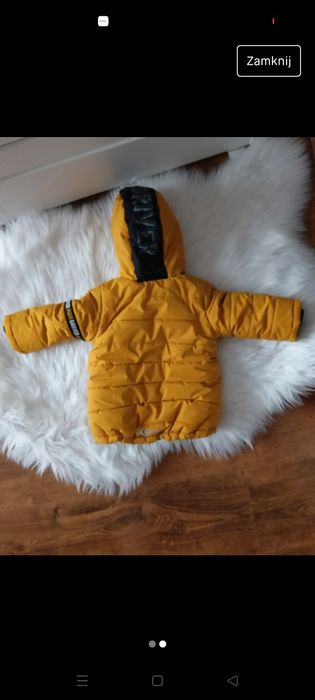 Kurtka zimowa niemowlęca Coccodrillo ocieplana puchem + doczep. rękawi