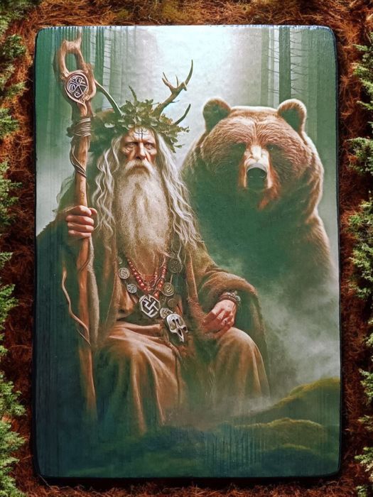 Панно на дереві «Велес — Хранитель Землі й Духів»