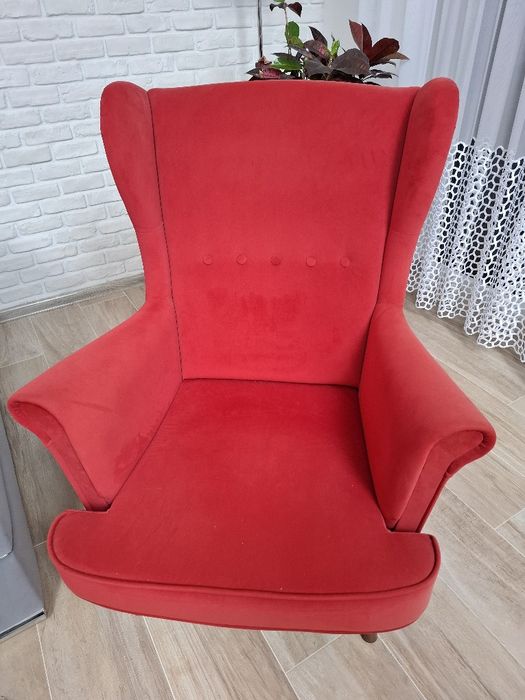 Fotel uszak czerwony