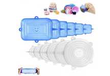 Tampas de silicone elásticas reutilizáveis 12 peças Cozinha Tupperware