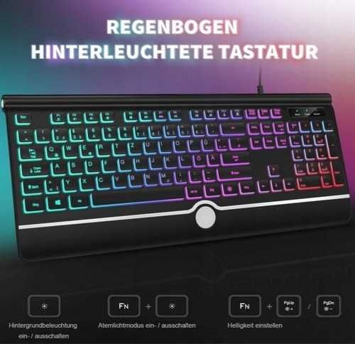 Jelly Comb IWG-YXFG01 klawiatura LED RGB Anti-Ghosting PC dla graczy