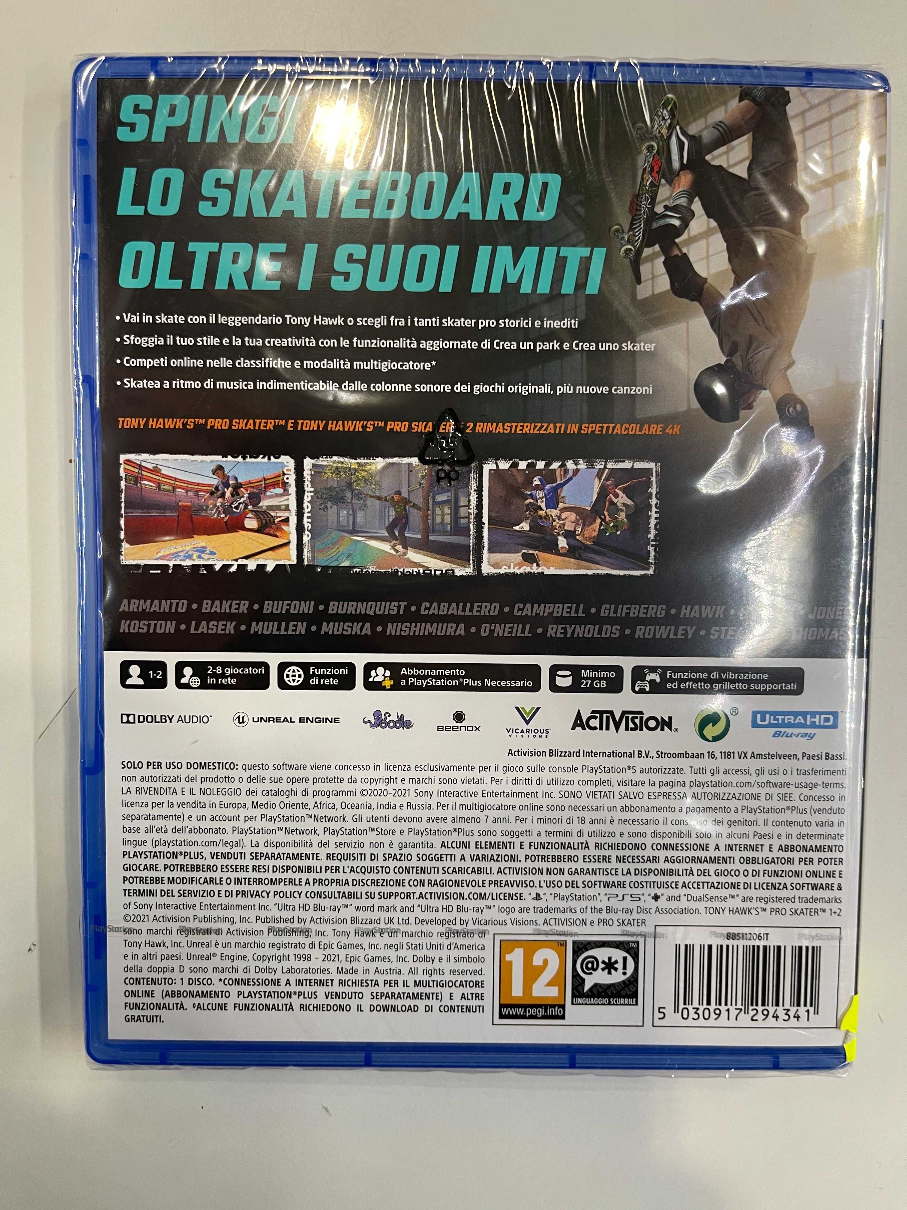 Tony Hawk's Pro Skater 1+2 PS5 NOWA