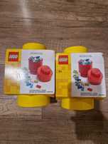 Nowy Pojemnik Lego klocek storage brick zestaw 2 szt okrągły