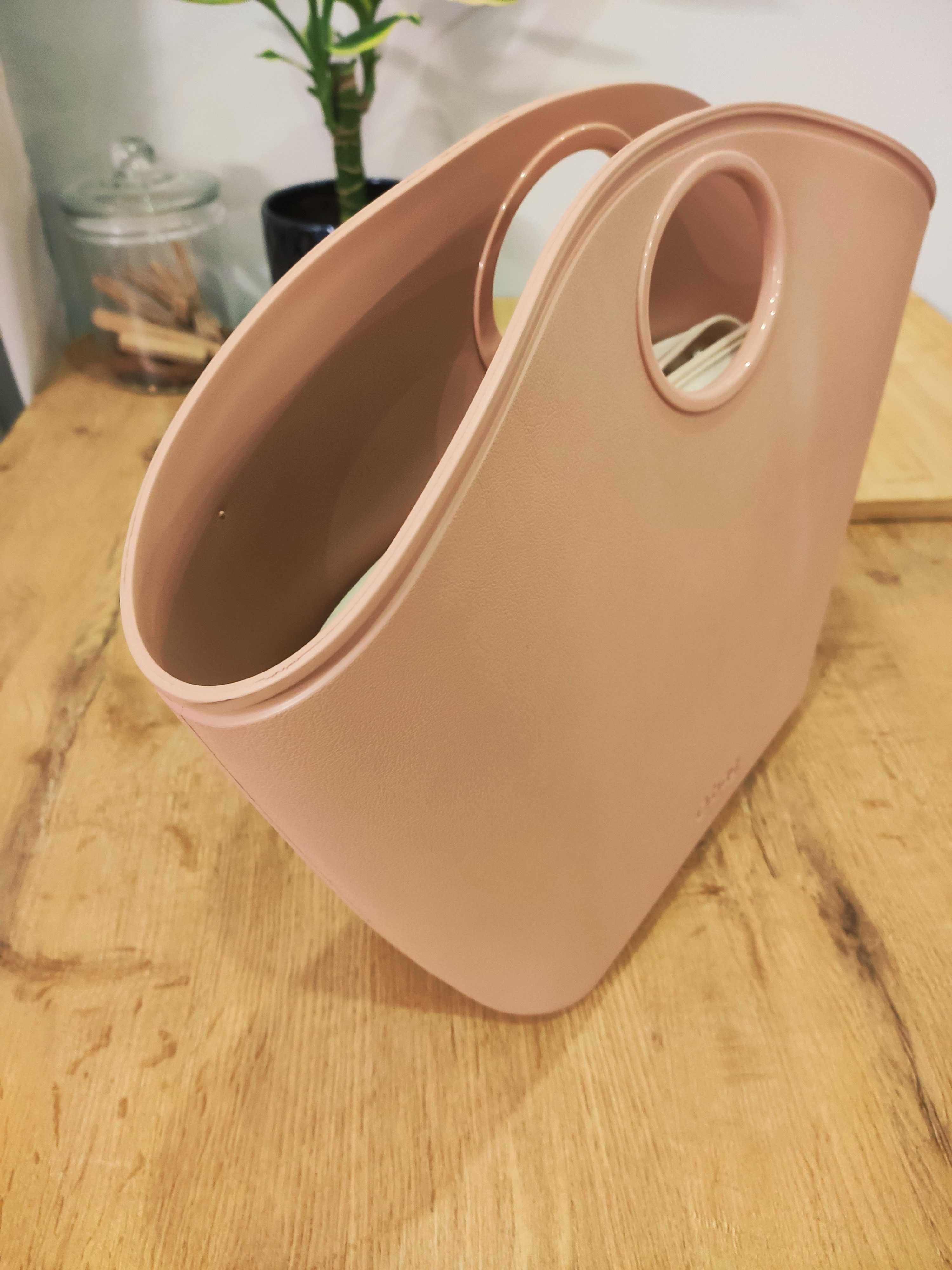 nowy zestaw torebka O Bag Moon sharm korpus+organizer+ringi pudrow róż