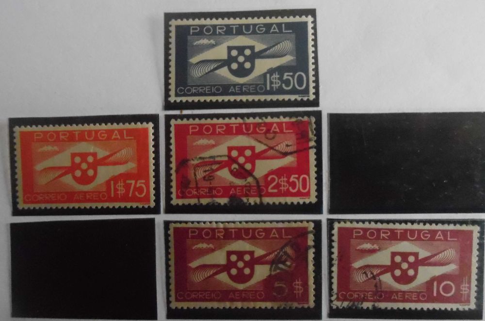 Selos Portugal 1936- Correio Aéreo Hélice Novos e usados incompleto