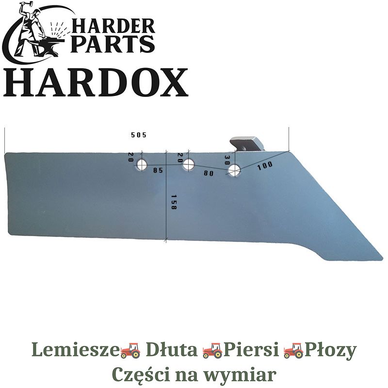 Lemiesz Frost HARDOX 51769/P części do pługa 2X lepsze niż Borowe