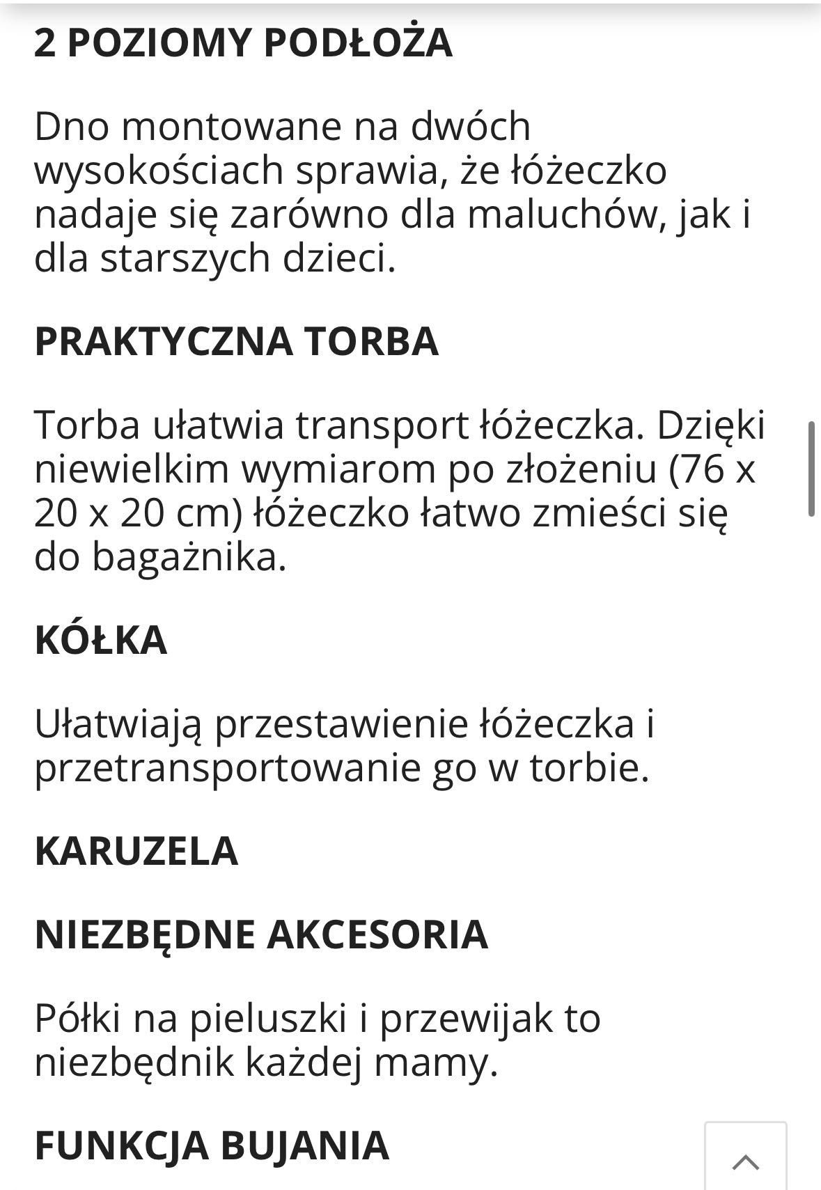 Łóżeczko turystyczne Kinderkraft Joy