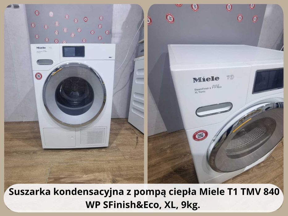 Suszarka z pompą ciepła Miele T1 TMV 840 WP SFinish&Eco, XL,9kg.Jedyna
