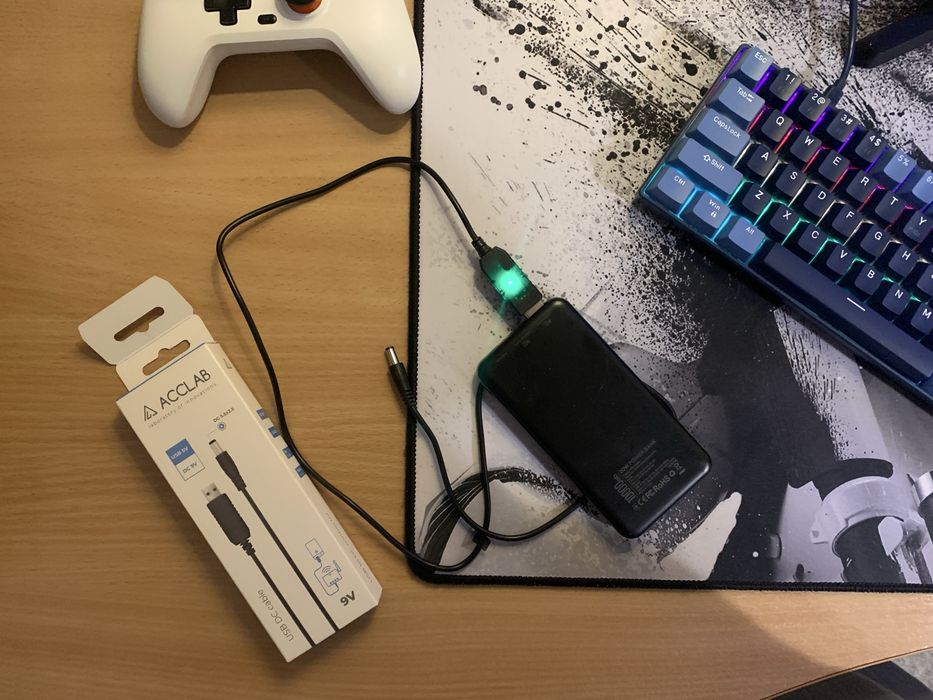 Кабель для роутера від павербанка Acclab USB 5V to 9V DC 5.5х2.5