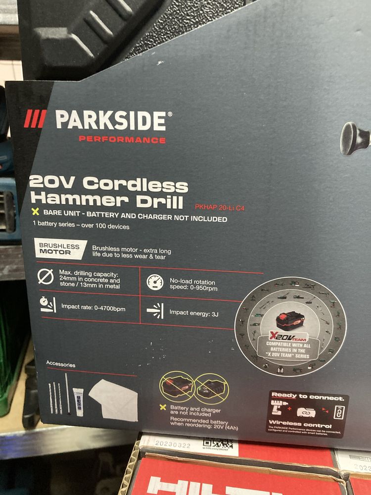 Młotowiertarka Parkside Performance PKHAP 20-LI SDS 20v