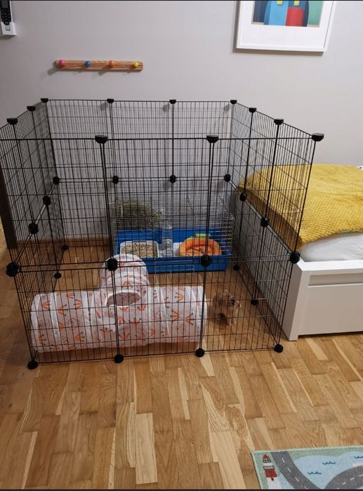Klatka KOJEC DLA świnki królika gryzoni NOWA 2 POZIOMY wybieg siatka