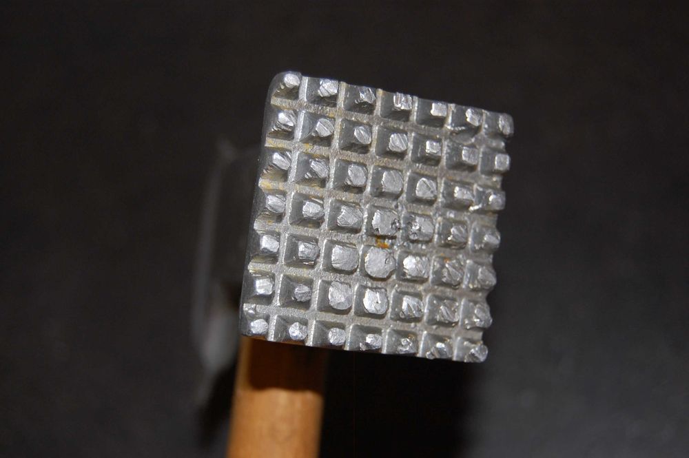 Tasak z tłuczkiem, kuchenny - PRL