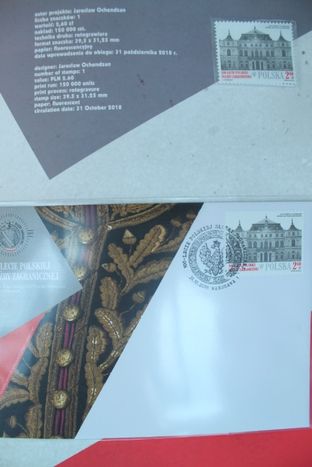 Znaczek pocztowy 100-lecie Polskiej Służby Zagranicznej + koperta