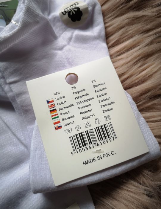 Białe stopki bawełniane 44-46