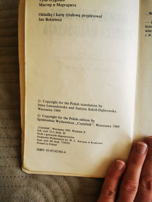 Książka Mistrz i Małgorzata