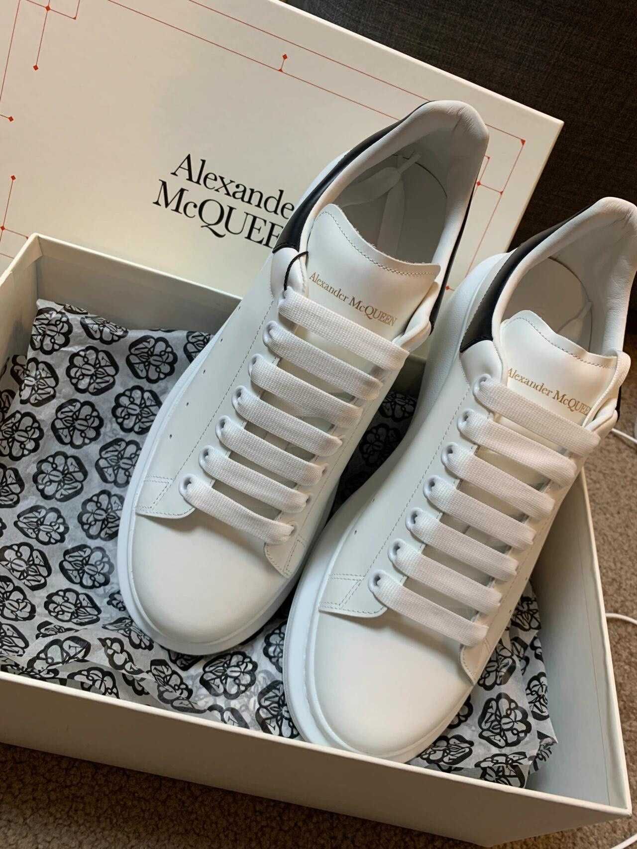 WhiteBlack\AlexanderMcQueen*Damskie*Moda UnisexTrampki.43