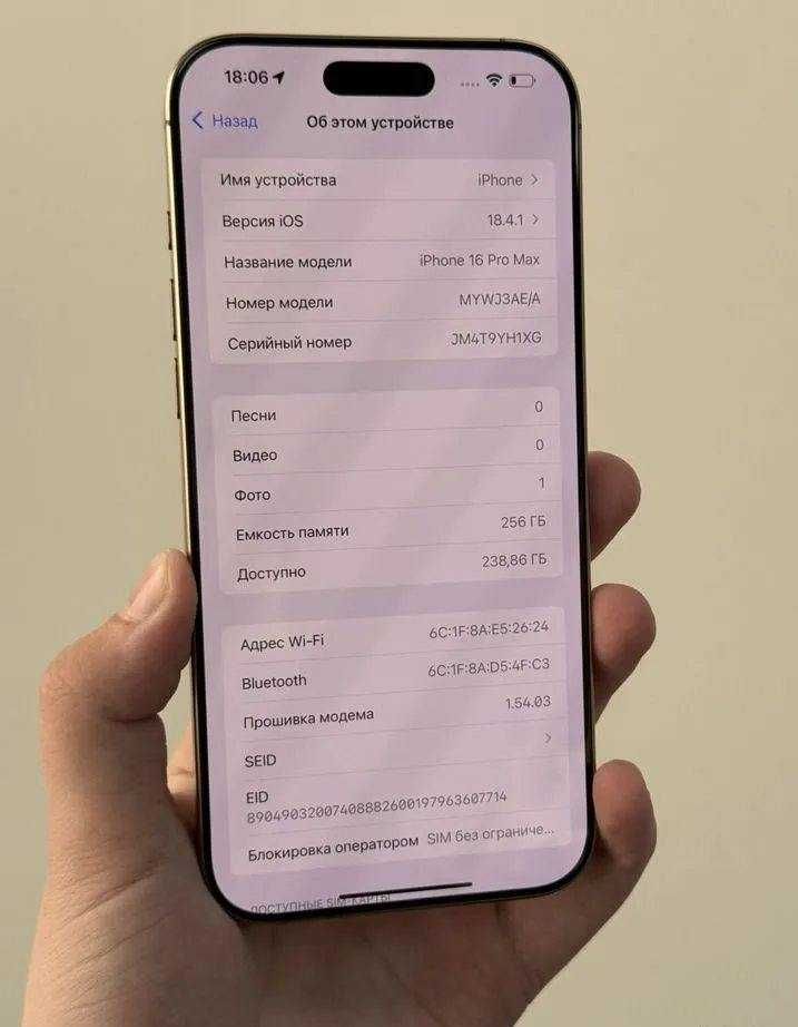 iPhone 16 Pro Max, 256 ГБ