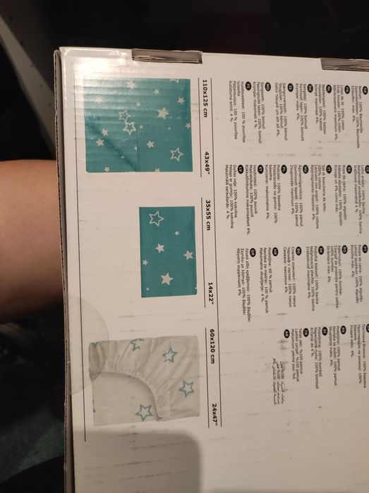 Ikea Grindval Komplet Pościeli Turkusowy 110X125