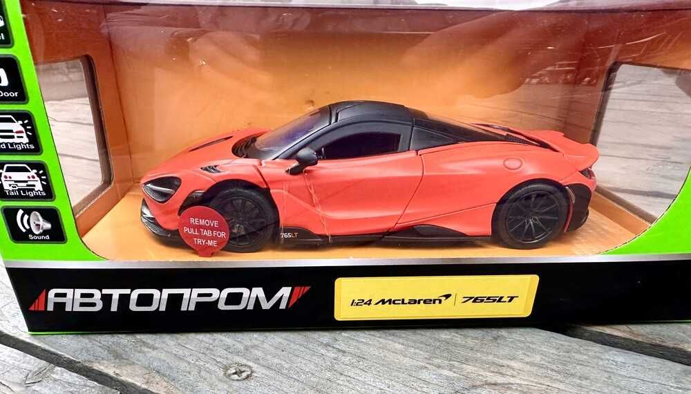 Машина металева McLaren 765 LT , Автопром 68276A, 1:24, на батар.