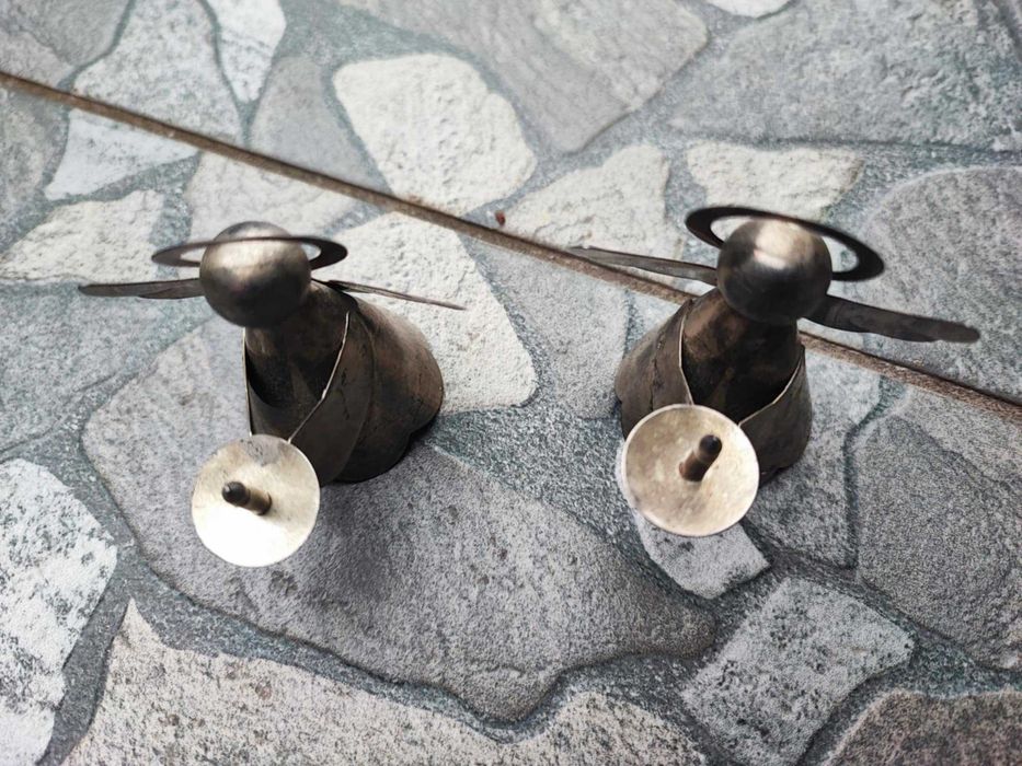 Platerowane gasidełko do świeczki,aniołek,vintage,cena za 1 sztukę