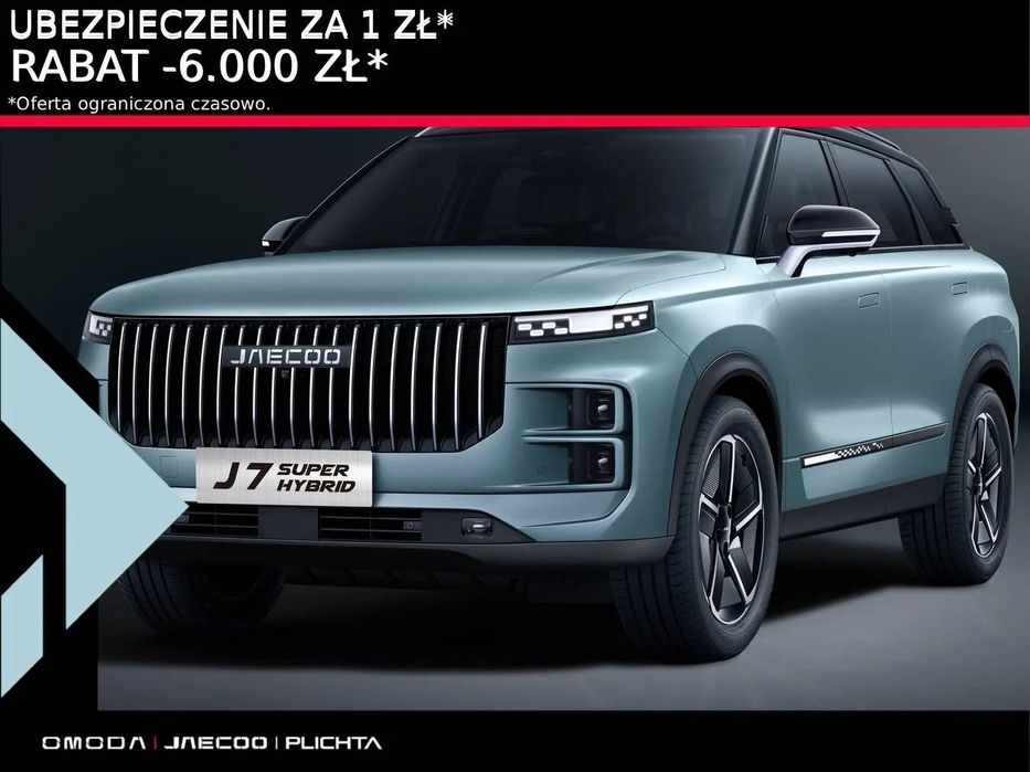 Jaecoo 7 PHEV Super Hybrid Exclusive Teraz taniej o 6000 | Ubezpieczenie za 1zł