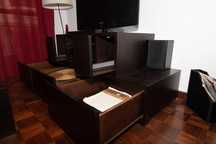Sala, conjunto completo de móveis e sofá