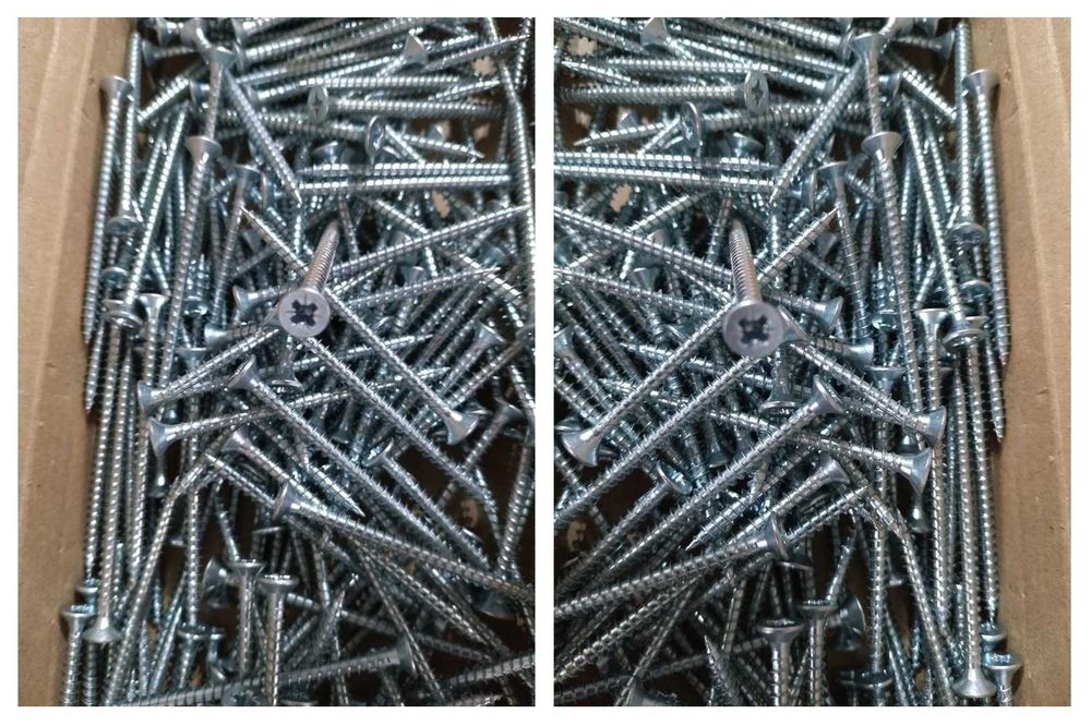 Lote de 300 parafusos 4,0 x 60 mm em aço (262)