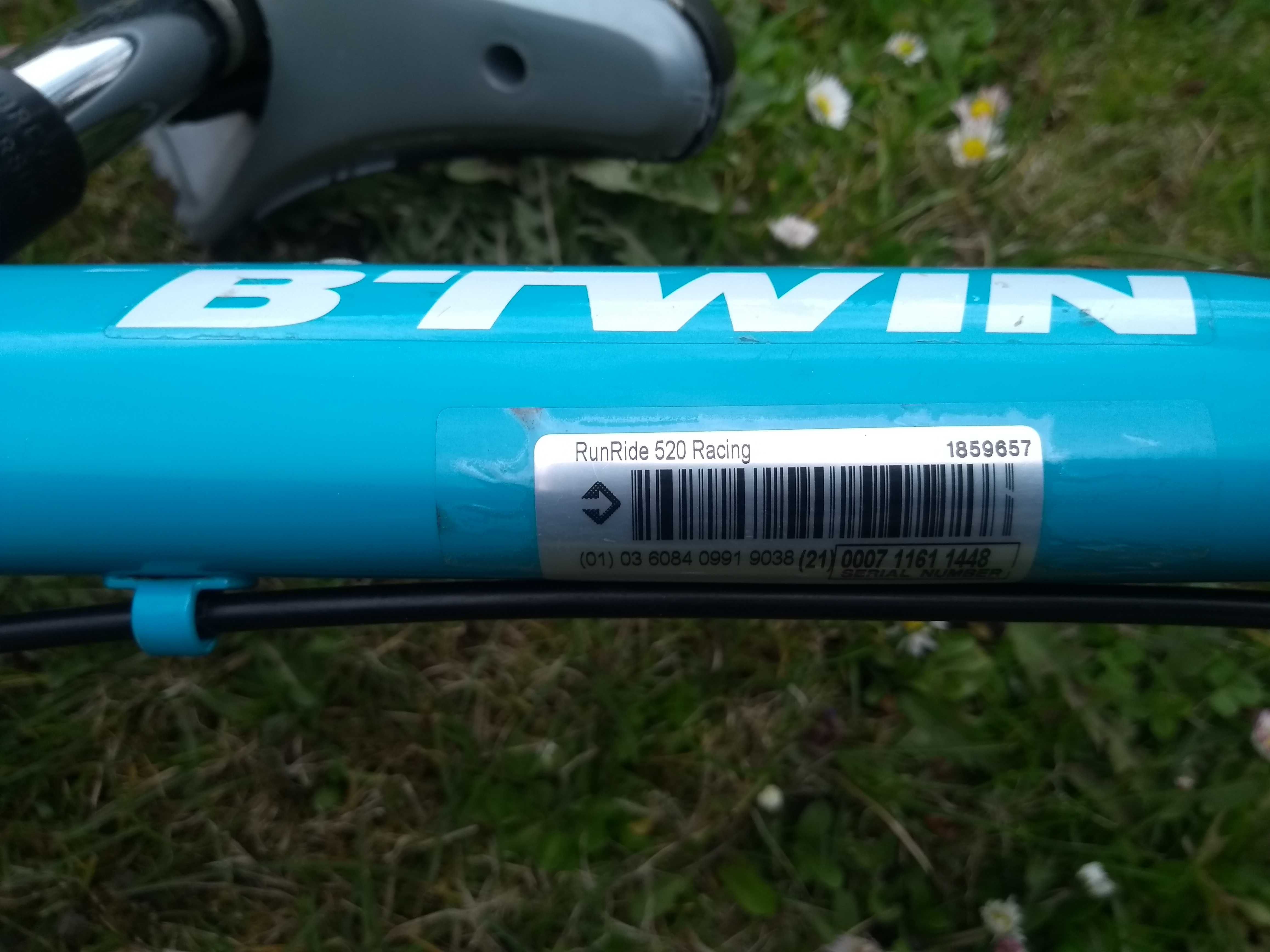 Btwin Runride 520 rowerek biegowy 10' niebieski hamulec