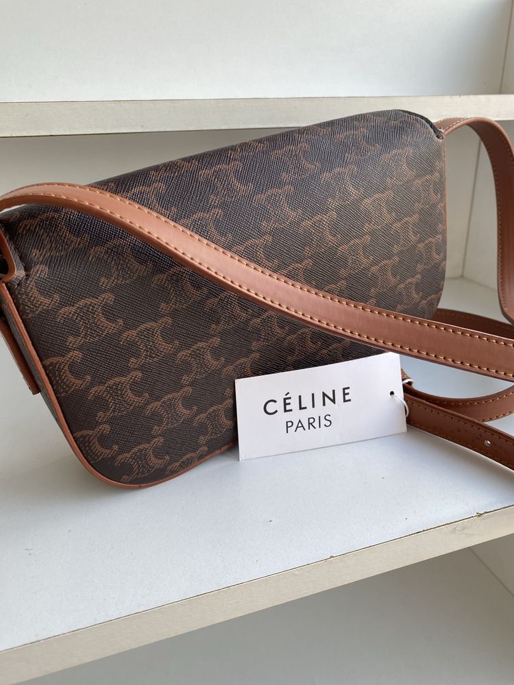 Сумочка Багет шоколадного кольору Céline