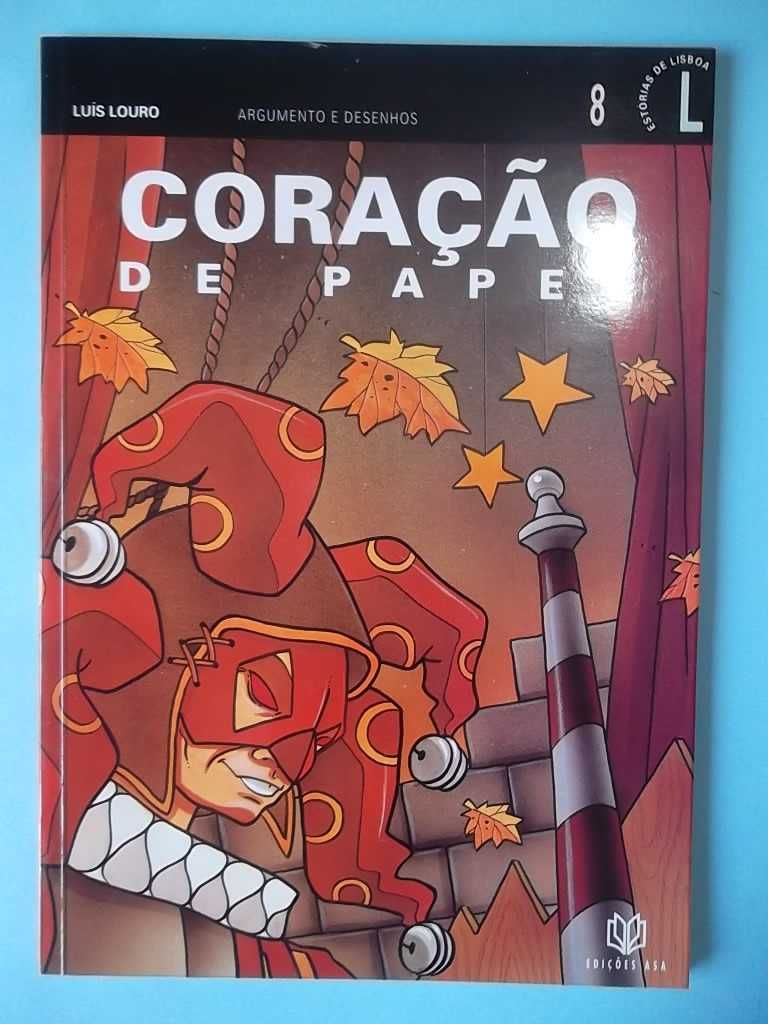 "CORAÇÃO DE PAPEL" com desenho original de Luís Louro, feito em 1997.