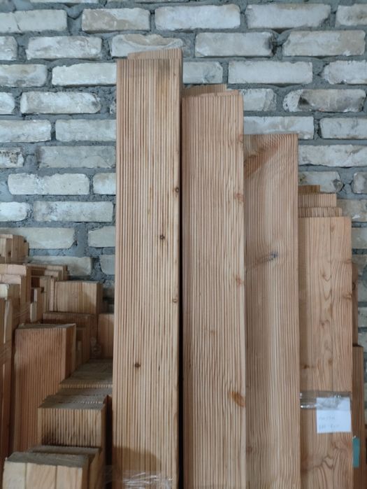 Терасна дошка модрина, термодошка, термодерево, липа, вільха, смерека