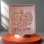 Godło Polski w drewnie 40x30